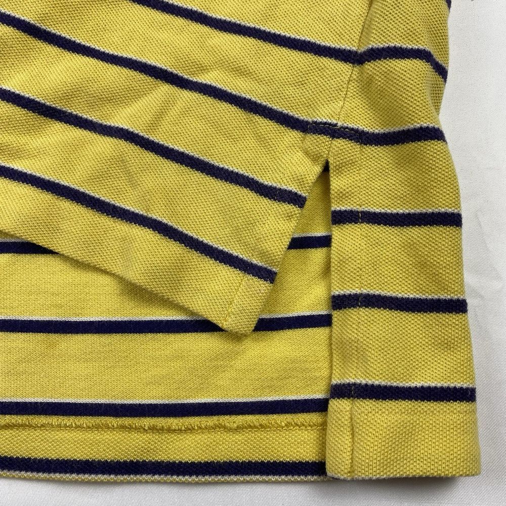 Polo Jeans Co Ralph Lauren Polo Shirt Men's Size XXL Yellow Striped Vintage Flag - Picture 4 of 6